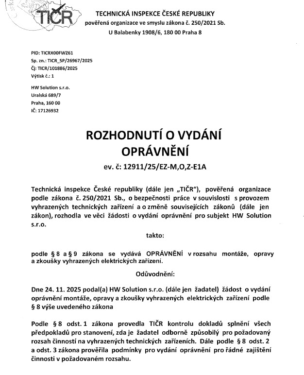 Doklad TIČR
